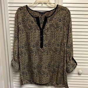 Animal print 100% polyester blouse